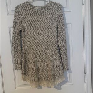 Elegant Cream Knit Dress